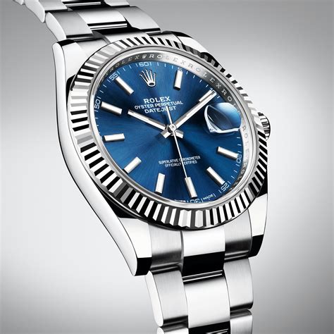 rolex silver blue|rolex datejust 41 price.